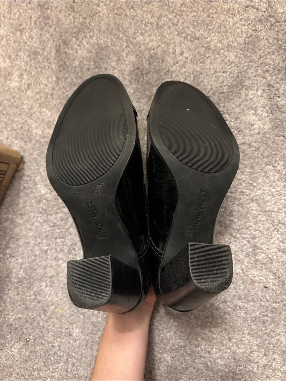 NINE WEST NOSTALGIA HEELS GLOSSY BLACK - Picture 5 of 5